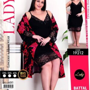 Ensemble Nuisette & Robe de Chambre Dentelle – Lady Lingerie | Code 19212 – Grande Taille