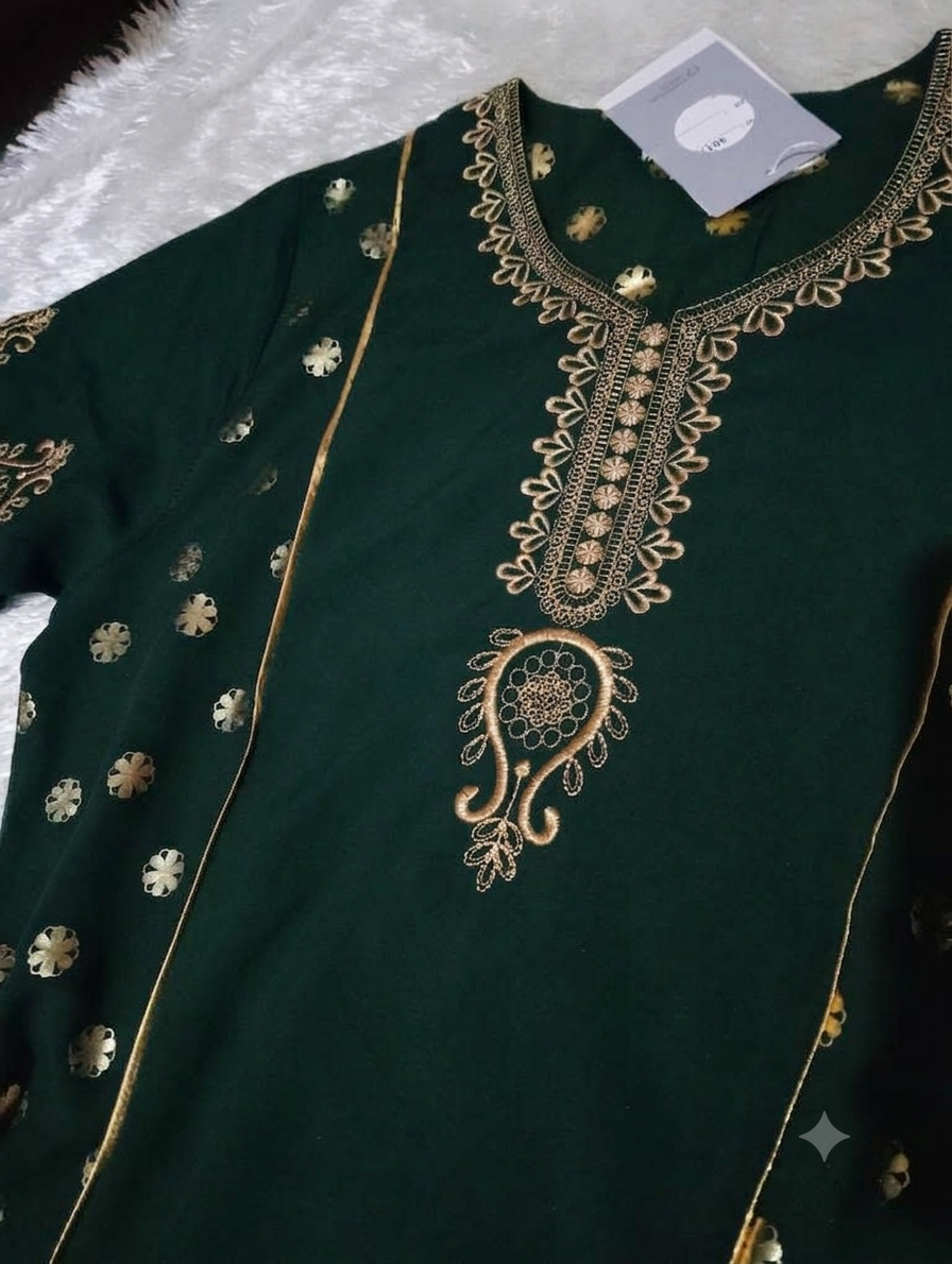 Robe Jalabiya Longue Brodée – – Image 2