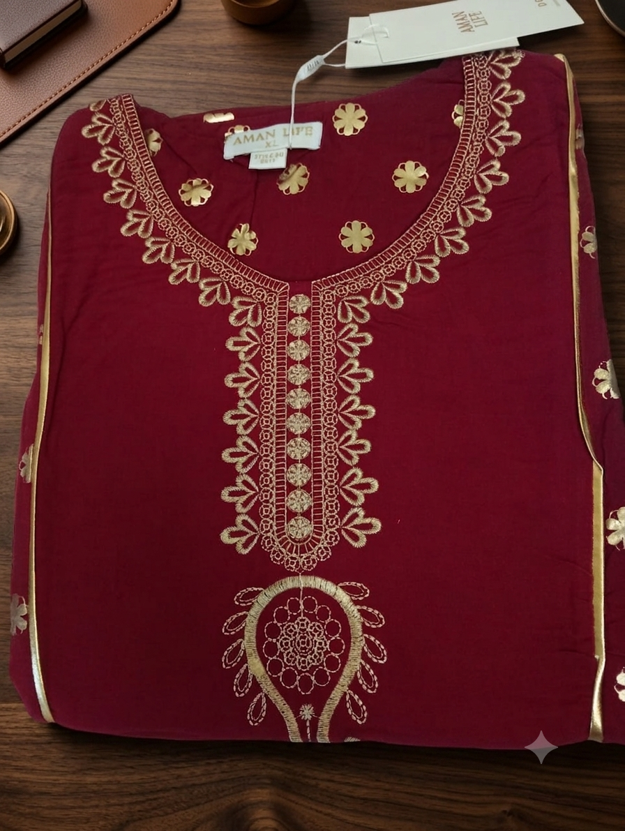 Robe Jalabiya Longue Brodée – – Image 3