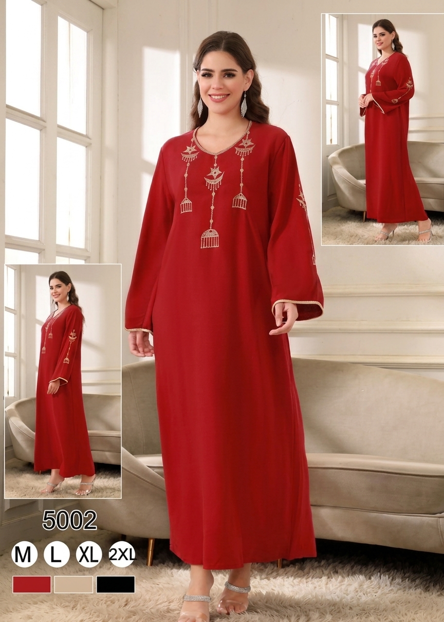 Robe d'Interieure (bijoux) Longue Brodée