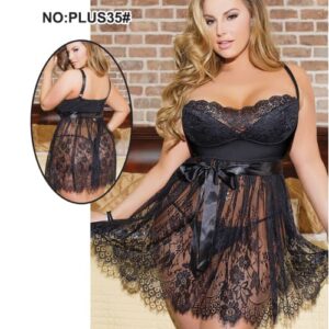 Nuisette Dentelle Grande Taille - Babydoll Lingerie Femme Plus Size