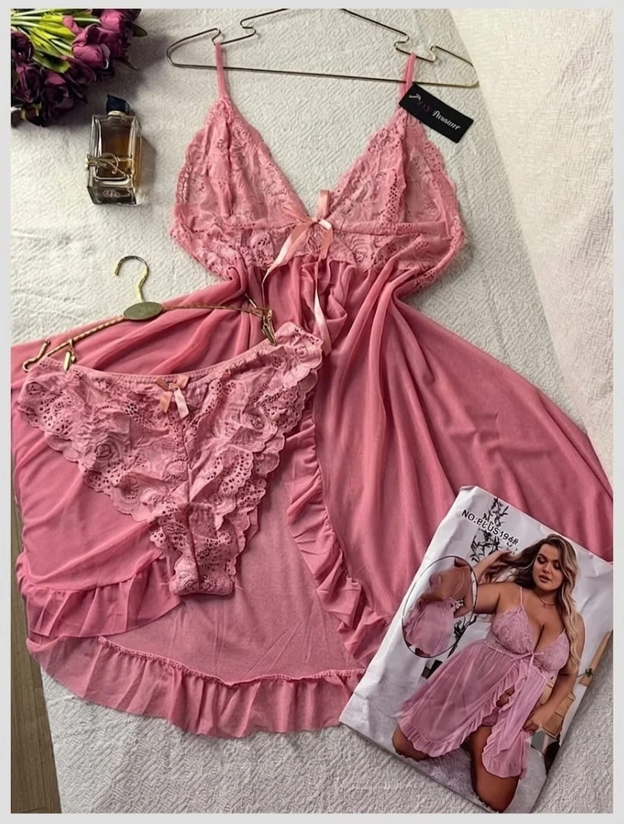 Nuisette Dentelle Grande Taille - Lingerie Femme – Image 6